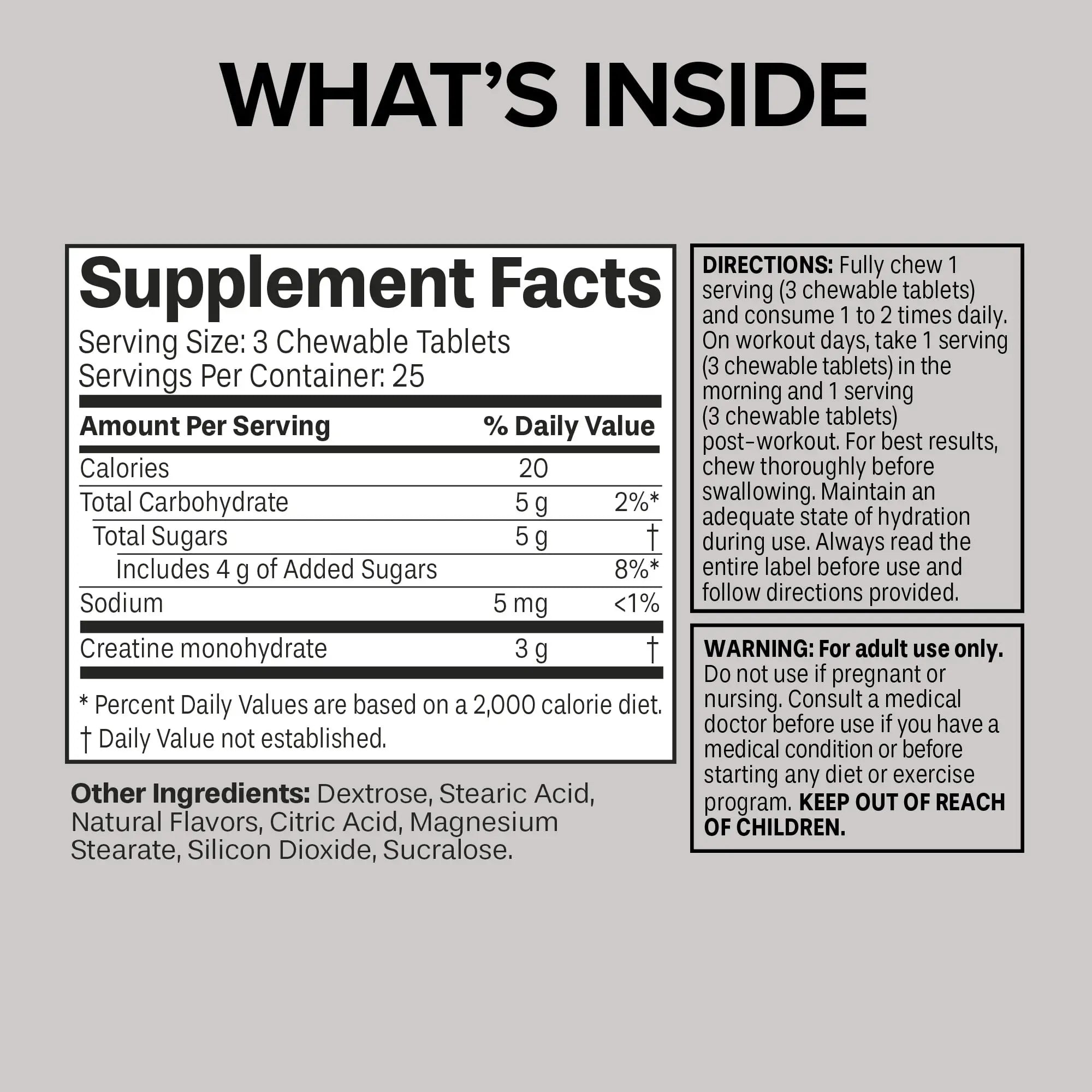Six Star Creatine Chews Paradise Punch | 3G Pure Creatine Monohydrate per Serving | Compare to Creatine Gummies | Muscle Gain, Strength, Recovery, & Cognitive Health | 75 Chews