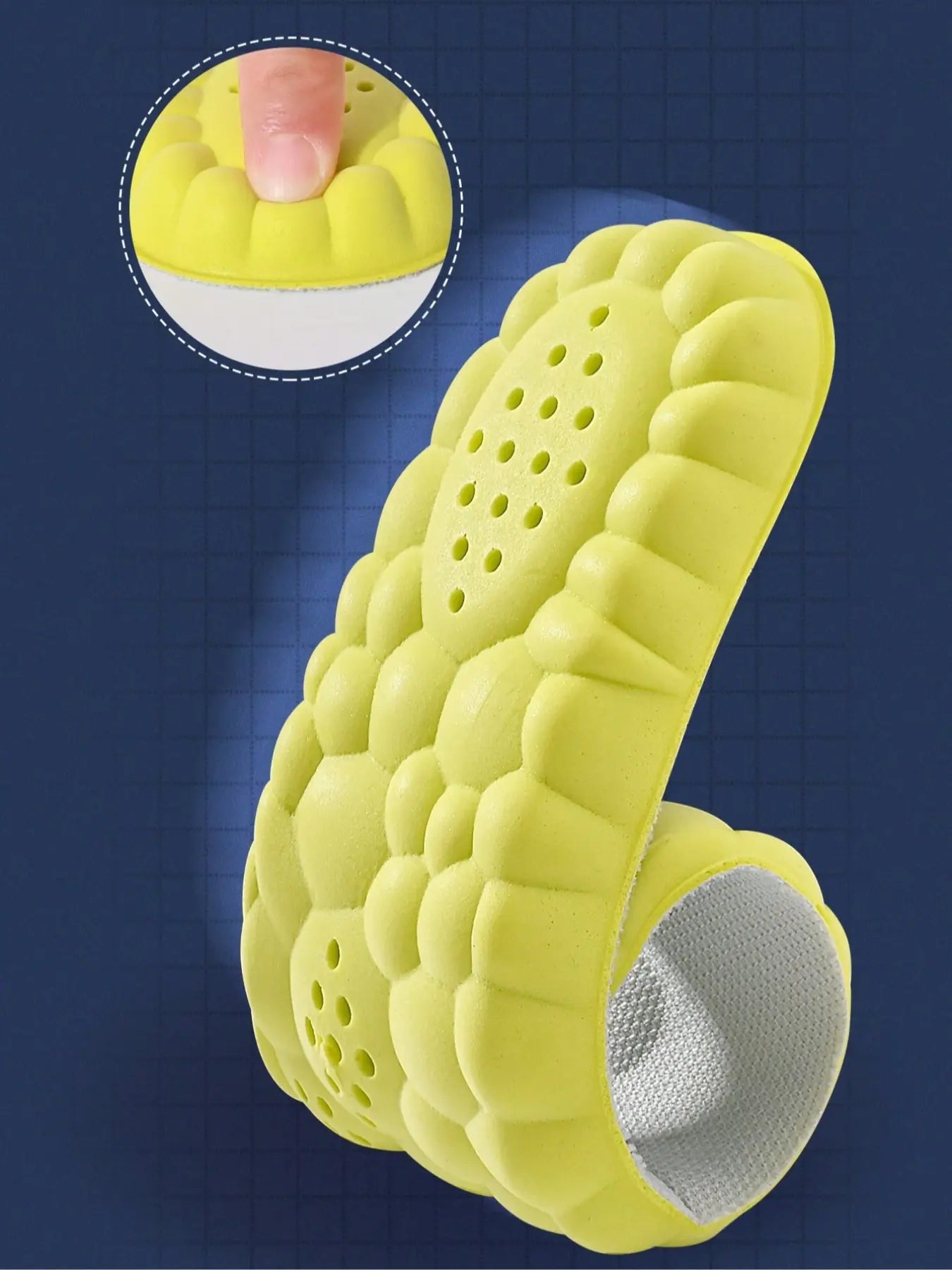 Highly Elastic Breathable Shoe Insoles, Shock-Absorbing Sports Insoles, Anti-Slip Comfortable Shoe Insoles for Men & Women