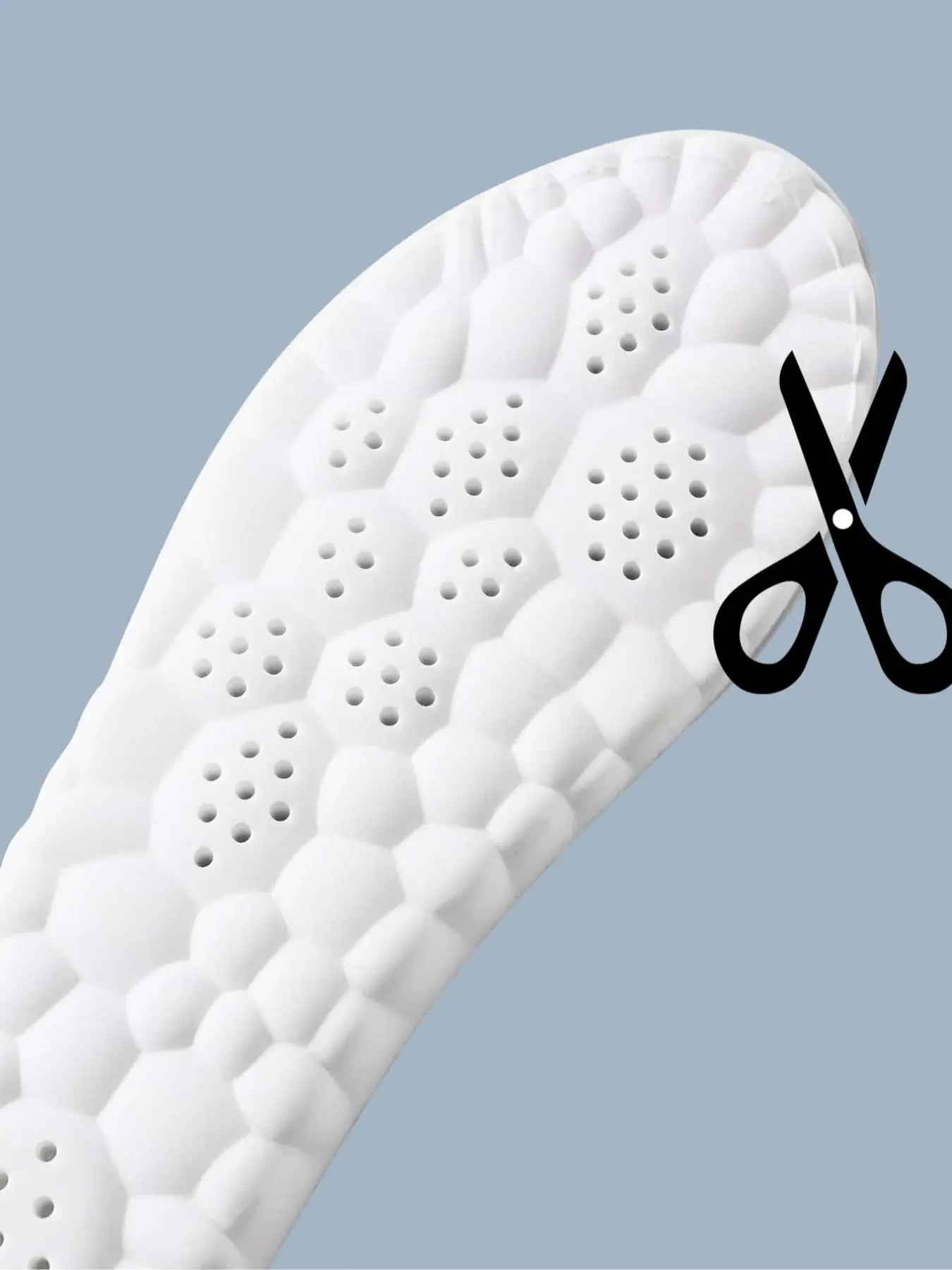 Highly Elastic Breathable Shoe Insoles, Shock-Absorbing Sports Insoles, Anti-Slip Comfortable Shoe Insoles for Men & Women