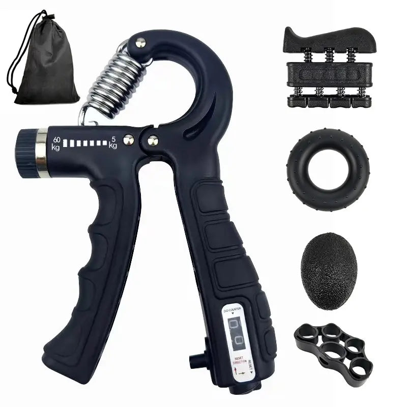 Hand Grip Strengthener Kit 5 Pack Forearm Grip Adjustable Resistance Hand Gripper, Gripper ,Overhand Grip, Forearm Veins,Finger Exerciser, Finger Stretcher,Grip Ring Stress Relief Grip Ball for Athletes, Boyfriend Gift