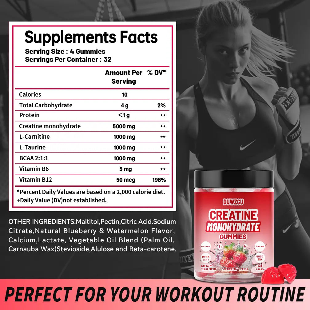Creatine Gummies Bulk Tub 128Ct (450G) – Power & Strength Booster, Performance Enhancer, Fast Recovery & Muscle Growth Pre-Workout Supplement
