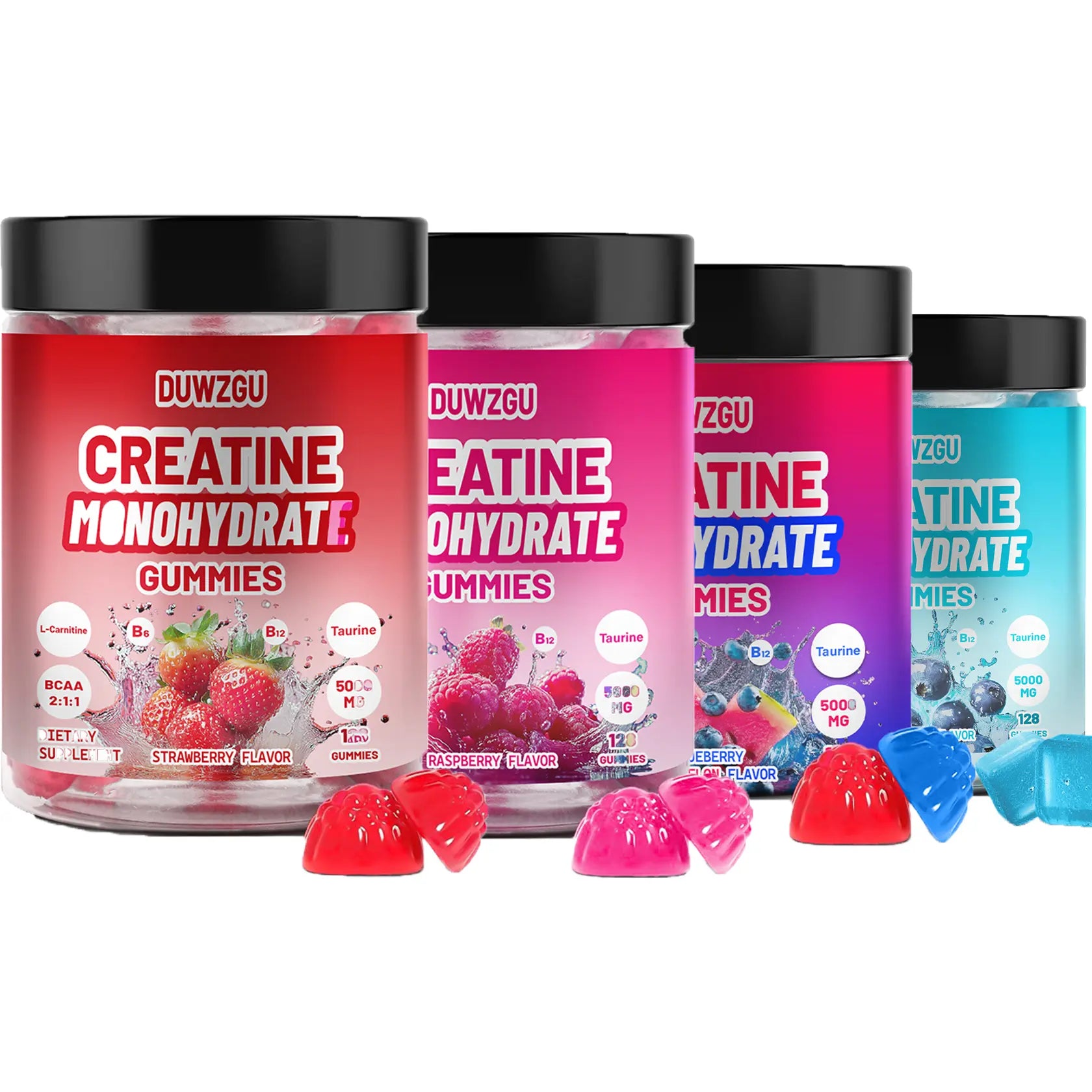 Creatine Gummies Bulk Tub 128Ct (450G) – Power & Strength Booster, Performance Enhancer, Fast Recovery & Muscle Growth Pre-Workout Supplement