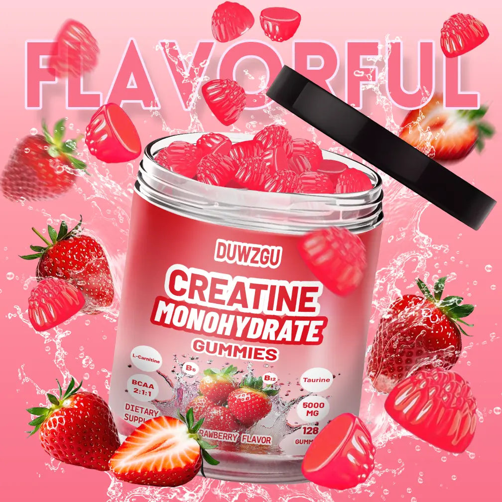 Creatine Gummies Bulk Tub 128Ct (450G) – Power & Strength Booster, Performance Enhancer, Fast Recovery & Muscle Growth Pre-Workout Supplement