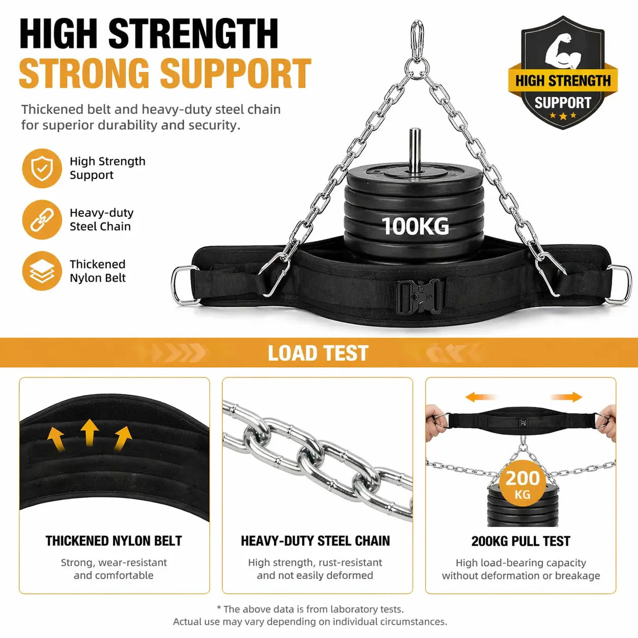 Weighted Dip Belt for Pull-Ups, Dips & Squats – Heavy-Duty Steel Chain, Padded Comfort Belt, Adjustable Strength Training Accessory for Men & Women